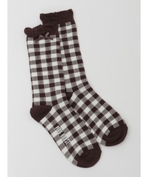 PINK HOUSE（ピンクハウス）の「ギンガムチェックフリルソックス（ソックス/靴下）」