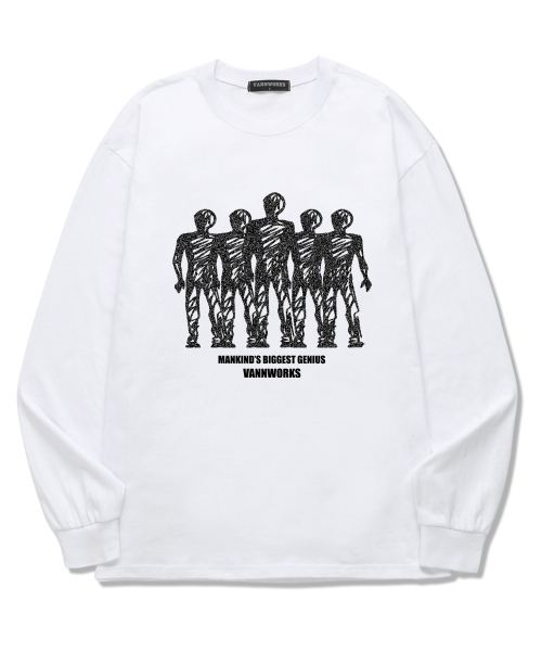 VANNWORKS(バンワークス)の「MANKIND ロングスリーブ (VLS0202) ホワイト(Tシャツ/カットソー・レディース・その他・SMALL/MEDIUM/LARGE/X-LARGE/XX-LARGE)」の1枚目の写真