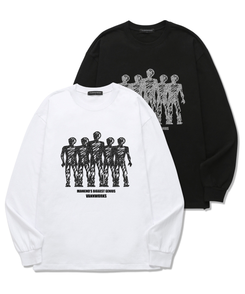 VANNWORKS(バンワークス)の「MANKIND ロングスリーブ (VLS0202) ホワイト(Tシャツ/カットソー・レディース・その他・SMALL/MEDIUM/LARGE/X-LARGE/XX-LARGE)」の3枚目の写真