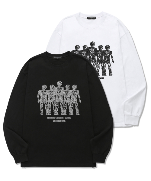 VANNWORKS(バンワークス)の「MANKIND ロングスリーブ (VLS0202) ホワイト(Tシャツ/カットソー・レディース・その他・SMALL/MEDIUM/LARGE/X-LARGE/XX-LARGE)」の4枚目の写真