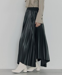 STUDIOUS | 【STUDIOUS/ステュディオス】Faux Leather Pleated SK/フォーレザープリーツスカート(スカート)