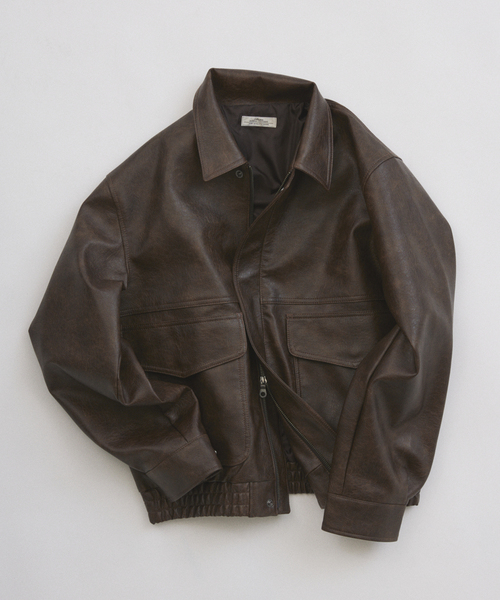 フェイクレザー フライトジャケット（ミリタリージャケット）｜JOURNAL