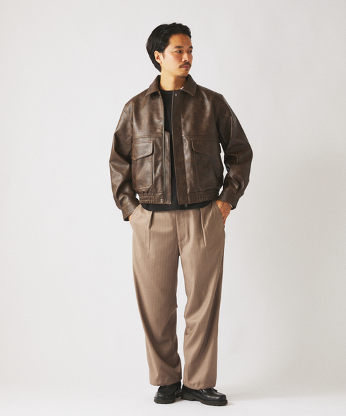フェイクレザー フライトジャケット（ミリタリージャケット）｜JOURNAL