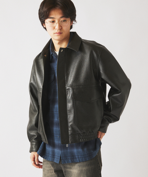 フェイクレザー フライトジャケット（ミリタリージャケット）｜JOURNAL