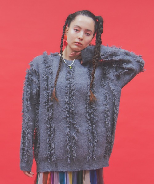 セール】フリンジニット（ニット/セーター）｜manana suerte