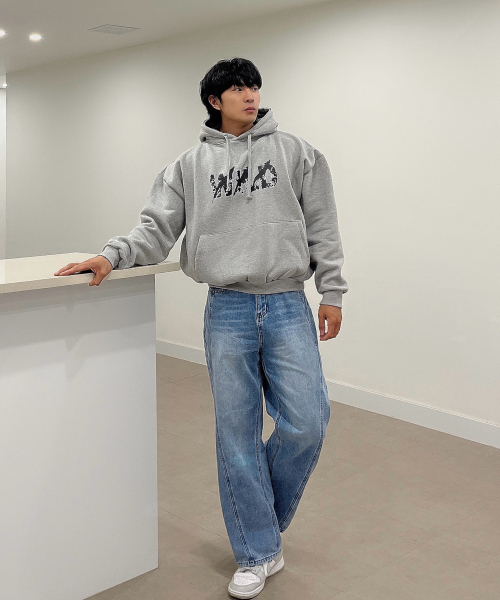 GCLIP(ジクリップ)の「カーブド切り替えラインワイドデニムパンツ(デニムパンツ・レディース・ブルー・38/36/34/32/30/26/28)」の12枚目の写真