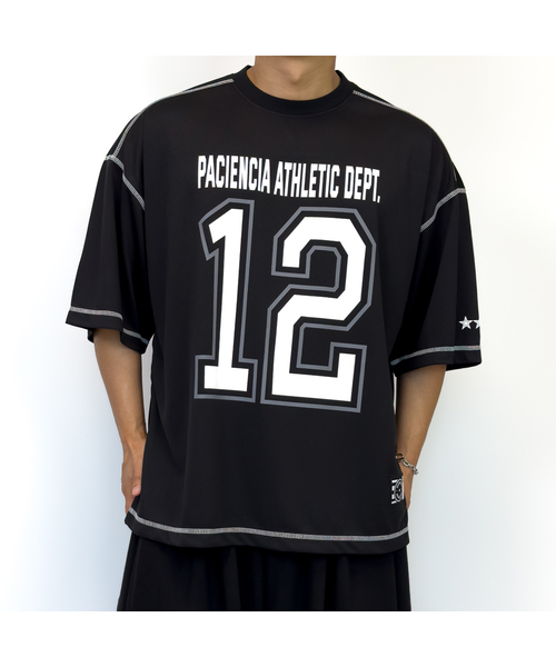 PACIENCIA(パシエンシア)の「フットボールジャージ WARRIOR 12(Tシャツ/カットソー・メンズ・ブラック/ブラック×ホワイト/ホワイト・X-LARGE/XX-LARGE/LARGE)」の3枚目の写真