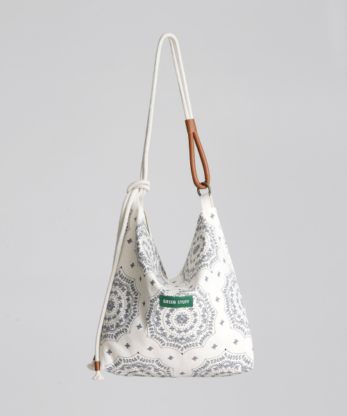 GREEN STUFF(グリーンスタッフ)の「rope bag R1 - paisley ivory(ショルダーバッグ・レディース・その他・FREE)」の1枚目の写真