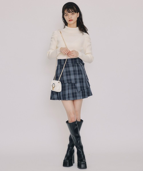 REDYAZEL（レディアゼル）の「ラメタートルニットプルオーバー（ニット/セーター・レディース・ブラウン/グリーン/ピンク/ブラック/オフホワイト・FREE）」の22枚目の写真