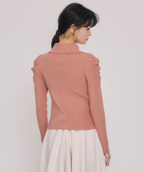 REDYAZEL（レディアゼル）の「ラメタートルニットプルオーバー（ニット/セーター・レディース・ブラウン/グリーン/ピンク/ブラック/オフホワイト・FREE）」の17枚目の写真