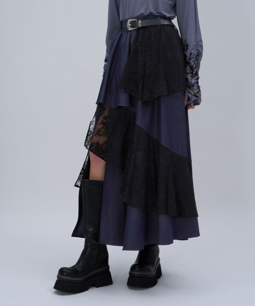 HARE(ハレ)の「フリルレーススリットスカート(HARE)(スカート・レディース・ホワイト/ブルー/ブラック・FREE)」の17枚目の写真