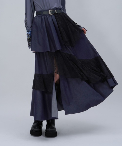 HARE(ハレ)の「フリルレーススリットスカート(HARE)(スカート・レディース・ホワイト/ブルー/ブラック・FREE)」の19枚目の写真