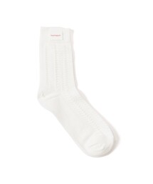 fennica | homspun / 綿コーマ レース編み ソックス 22~24cm(ソックス/靴下)