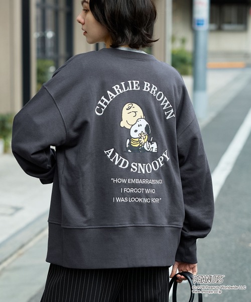 PEANUTS / SNOOPY】別注 ピーナッツ スヌーピー 刺繍プリント