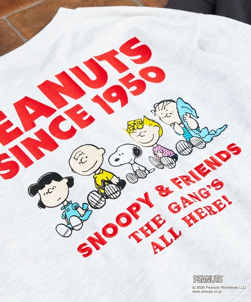 PEANUTS(ピーナッツ)の「【PEANUTS / SNOOPY】別注 ピーナッツ スヌーピー 刺繍プリント スウェットカーディガン(カーディガン/ボレロ・レディース・グレー系/ブラック系/スミクロ/オートミール・L/M)」の8枚目の写真