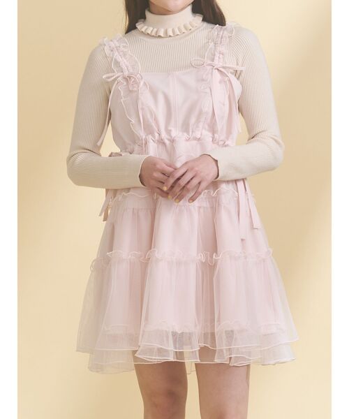 merry jenny メリージェニー チュールドロストミニキャミワンピース メリージェニー merry jenny チュールドロストミニキャミワンピース