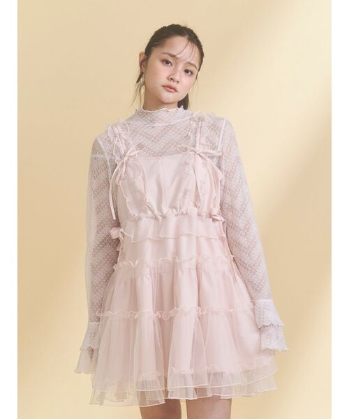 merry jenny（メリージェニー）の「チュールドロストミニキャミワンピース（ワンピース・レディース・アイボリー/ブルー/ピンク・FREE）」の22枚目の写真
