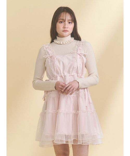 merry jenny(メリージェニー)の「チュールドロストミニキャミワンピース(ワンピース・レディース・アイボリー/ブルー/ピンク・FREE)」の13枚目の写真