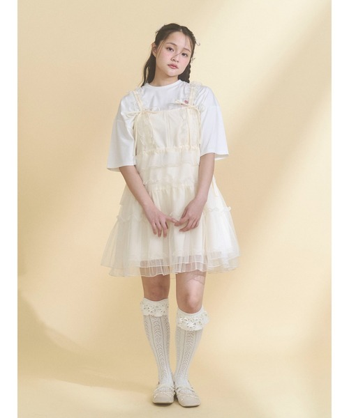 merry jenny(メリージェニー)の「チュールドロストミニキャミワンピース(ワンピース・レディース・アイボリー/ブルー/ピンク・FREE)」の11枚目の写真