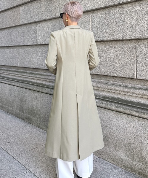 JENNE（ジェンヌ）の「シャープロングジャケット（接触冷感・防シワ）（その他トップス・レディース・ネイビー/ライトベージュ・SMALL/MEDIUM/LARGE）」の5枚目の写真
