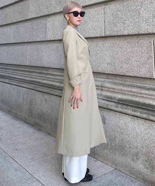 JENNE（ジェンヌ）の「シャープロングジャケット（接触冷感・防シワ）（その他トップス・レディース・ネイビー/ライトベージュ・SMALL/MEDIUM/LARGE）」の6枚目の写真