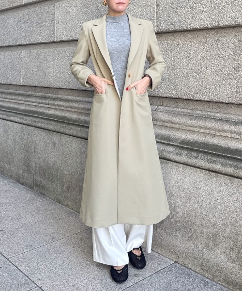 JENNE（ジェンヌ）の「シャープロングジャケット（接触冷感・防シワ）（その他トップス・レディース・ネイビー/ライトベージュ・SMALL/MEDIUM/LARGE）」の7枚目の写真