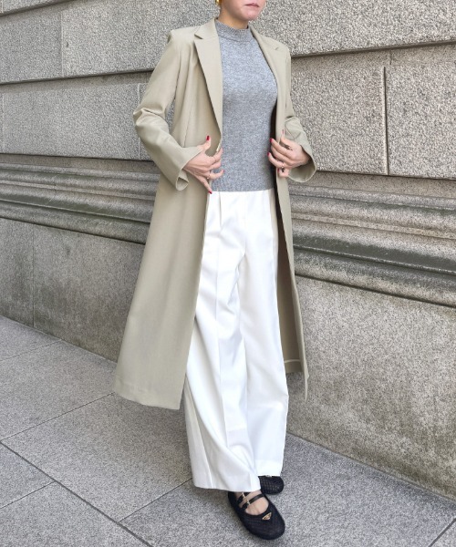 JENNE（ジェンヌ）の「シャープロングジャケット（接触冷感・防シワ）（その他トップス・レディース・ネイビー/ライトベージュ・SMALL/MEDIUM/LARGE）」の8枚目の写真