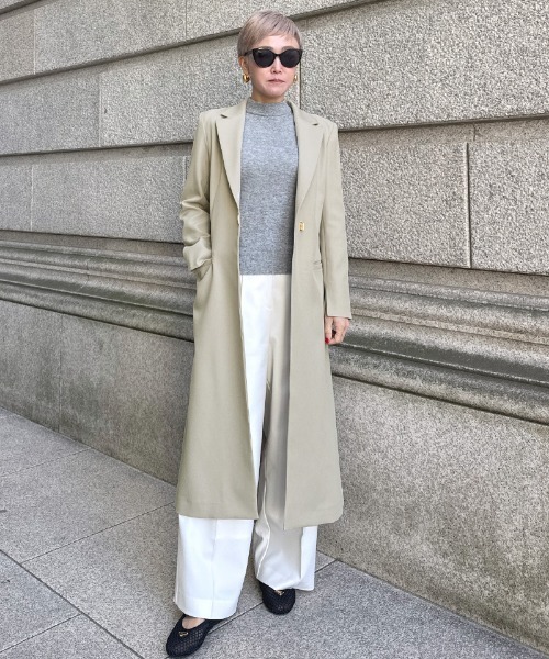 JENNE（ジェンヌ）の「シャープロングジャケット（接触冷感・防シワ）（その他トップス・レディース・ネイビー/ライトベージュ・SMALL/MEDIUM/LARGE）」の9枚目の写真