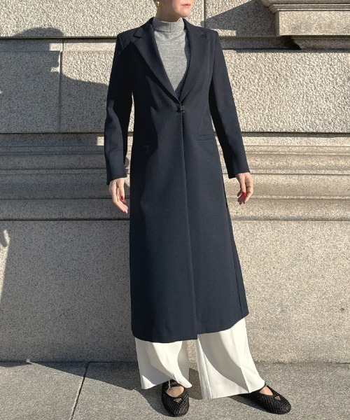 JENNE（ジェンヌ）の「シャープロングジャケット（接触冷感・防シワ）（その他トップス・レディース・ネイビー/ライトベージュ・SMALL/MEDIUM/LARGE）」の14枚目の写真