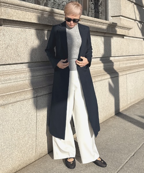 JENNE（ジェンヌ）の「シャープロングジャケット（接触冷感・防シワ）（その他トップス・レディース・ネイビー/ライトベージュ・SMALL/MEDIUM/LARGE）」の16枚目の写真