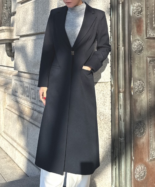 JENNE（ジェンヌ）の「シャープロングジャケット（接触冷感・防シワ）（その他トップス・レディース・ネイビー/ライトベージュ・SMALL/MEDIUM/LARGE）」の18枚目の写真