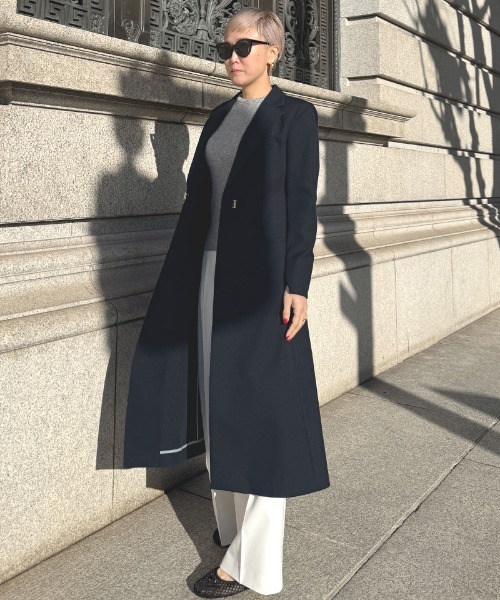 JENNE（ジェンヌ）の「シャープロングジャケット（接触冷感・防シワ）（その他トップス・レディース・ネイビー/ライトベージュ・SMALL/MEDIUM/LARGE）」の22枚目の写真