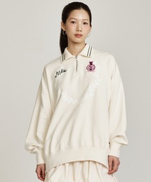 ナイキ スポーツウェア ウィメンズ オーバーサイズド 1/4ジップ フリース ポロ / Nike Sportswear Women's Oversized 1/4-Zip Fleece Polo IQ3943-110 Pale Ivory