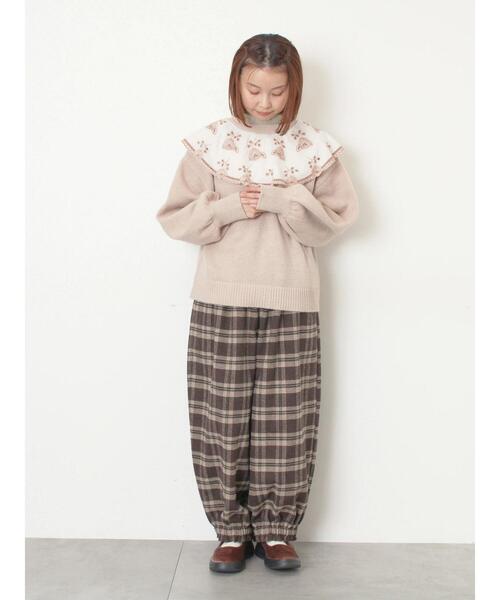 Samansa Mos2(サマンサ モスモス)の「レース貼り前後2WAYニット(カーディガン/ボレロ・レディース・チャコールグレー/ブルー/ベージュ・F)」の14枚目の写真