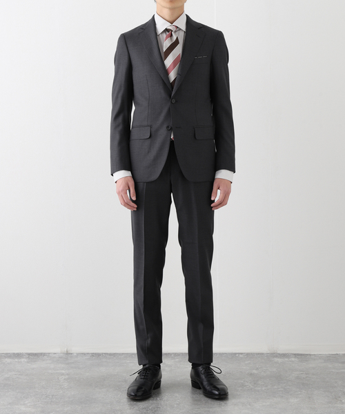 セール】D.OLIVER 3ボタン メランジ ストライプ（スーツセット