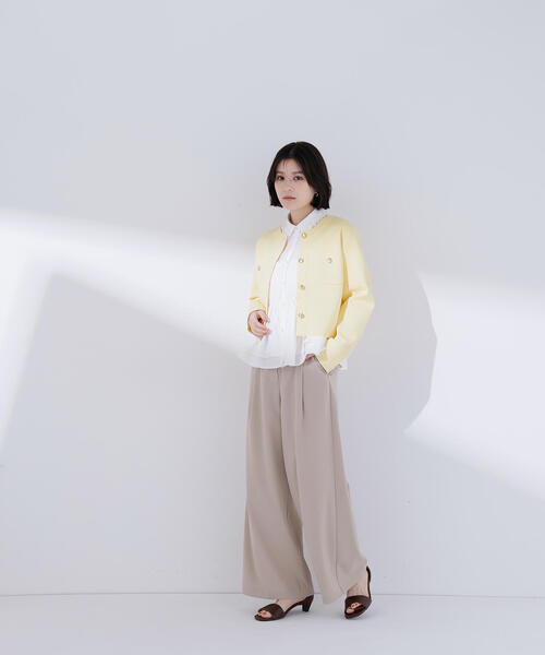 NATURAL BEAUTY BASIC（ナチュラルビューティーベーシック）の「◇フリルカラーシャツ（シャツ/ブラウス・レディース・ベージュ/オフホワイト/ブルー・SMALL/MEDIUM）」の10枚目の写真