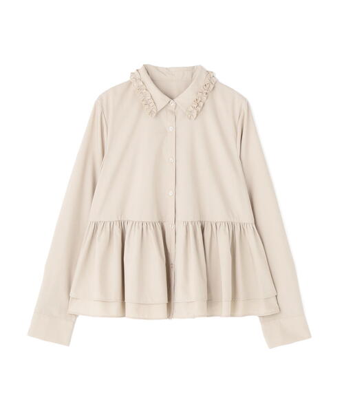 NATURAL BEAUTY BASIC（ナチュラルビューティーベーシック）の「◇フリルカラーシャツ（シャツ/ブラウス・レディース・ベージュ/オフホワイト/ブルー・SMALL/MEDIUM）」の16枚目の写真