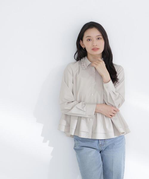 ◇フリルカラーシャツ（シャツ/ブラウス）｜NATURAL BEAUTY BASIC