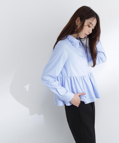 ◇フリルカラーシャツ（シャツ/ブラウス）｜NATURAL BEAUTY BASIC