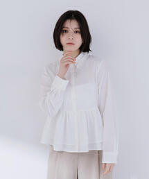 NATURAL BEAUTY BASIC | ◇フリルカラーシャツ(シャツ/ブラウス)