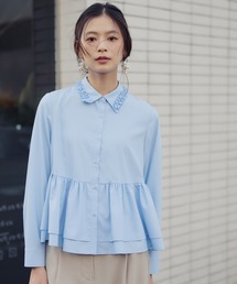 NATURAL BEAUTY BASIC | ◇フリルカラーシャツ(シャツ/ブラウス)