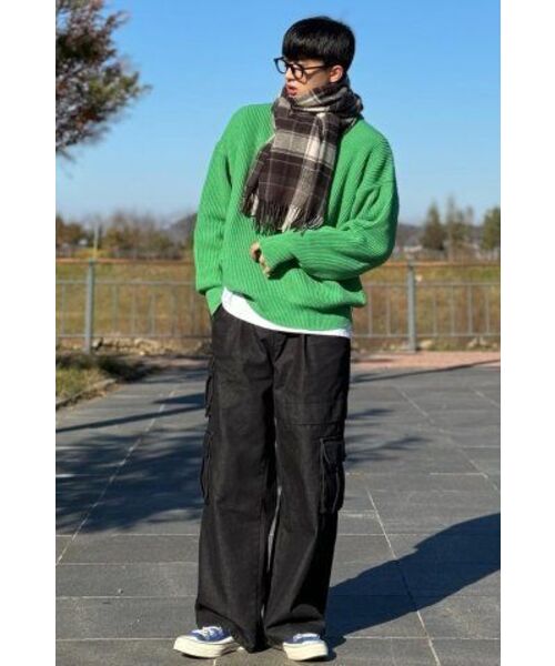INEXCIS(イネクシス)の「ノンフェイドワイドカーゴパンツ (ブラック)(デニムパンツ・メンズ・その他・SMALL/MEDIUM/LARGE)」の15枚目の写真
