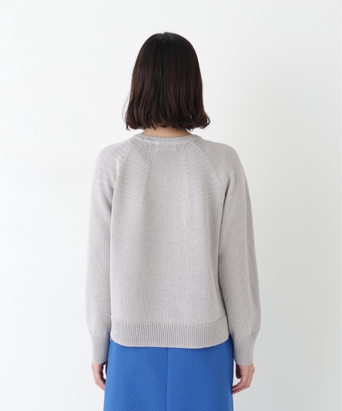human woman（ヒューマンウーマン）の「◆【ウォッシャブル】ギマコットン求心プルオーバー（ニット/セーター・レディース・グレー/レッド/グリーン/ブルー系その他3・MEDIUM）」の5枚目の写真