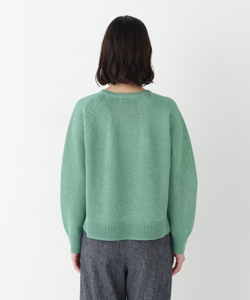 human woman（ヒューマンウーマン）の「◆【ウォッシャブル】ギマコットン求心プルオーバー（ニット/セーター・レディース・グレー/レッド/グリーン/ブルー系その他3・MEDIUM）」の8枚目の写真