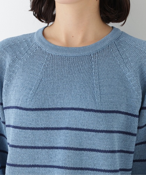 human woman（ヒューマンウーマン）の「◆【ウォッシャブル】ギマコットン求心プルオーバー（ニット/セーター・レディース・グレー/レッド/グリーン/ブルー系その他3・MEDIUM）」の14枚目の写真