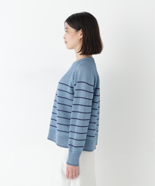 human woman（ヒューマンウーマン）の「◆【ウォッシャブル】ギマコットン求心プルオーバー（ニット/セーター・レディース・グレー/レッド/グリーン/ブルー系その他3・MEDIUM）」の16枚目の写真