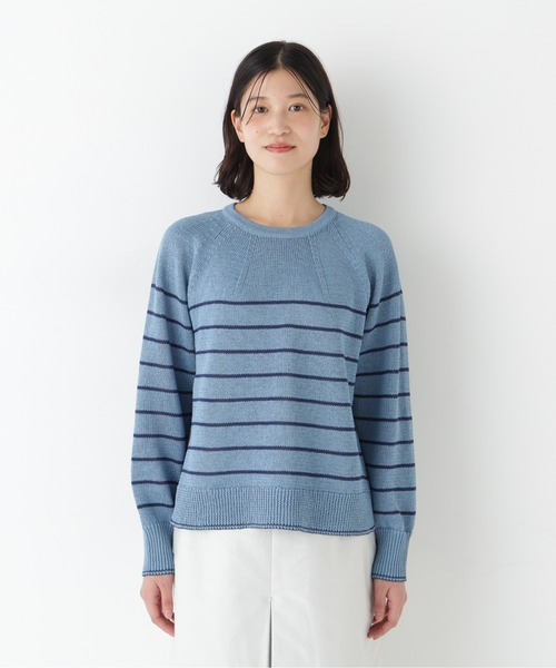 human woman（ヒューマンウーマン）の「◆【ウォッシャブル】ギマコットン求心プルオーバー（ニット/セーター・レディース・グレー/レッド/グリーン/ブルー系その他3・MEDIUM）」の17枚目の写真