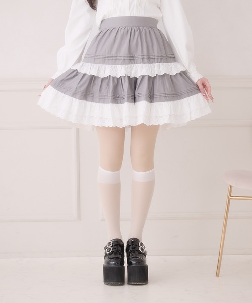 コットンレースフリルスカート（スカート）｜Pal elfy（パルエルフィー