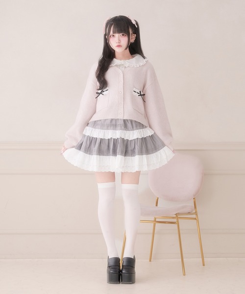 Pal elfy(パルエルフィー)の「コットンレースフリルスカート(スカート・レディース・グレー/オフホワイト/ブラック・フリー)」の20枚目の写真