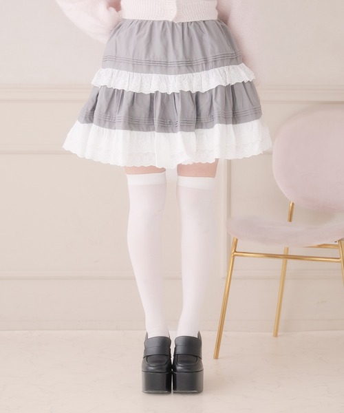 コットンレースフリルスカート（スカート）｜Pal elfy（パルエルフィー